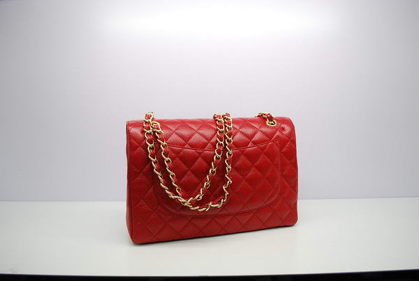 Chanel Jumbo Double Flaps Bag Red Original Caviar Leather A36097 Gold Chanel Jumbo Double Flaps Bag Red Original Caviar Leather A36097 Gold