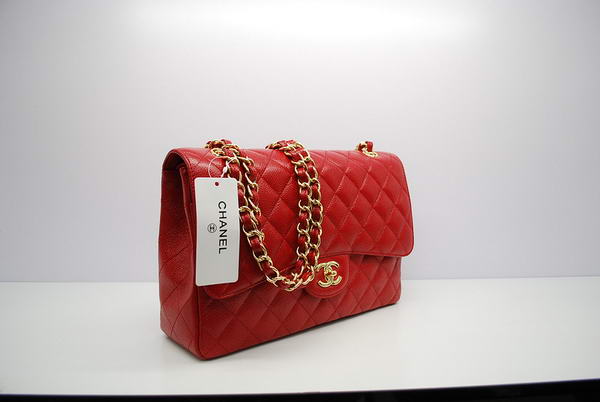 Chanel Jumbo Double Flaps Bag Red Original Caviar Leather A36097 Gold Chanel Jumbo Double Flaps Bag Red Original Caviar Leather A36097 Gold