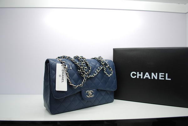 Newest 2012 Chanel Jumbo Double Flaps Bag Royalblue Original Caviar Leather A36097 Silver Newest 2012 Chanel Jumbo Double Flaps Bag Royalblue Original Caviar Leather A36097 Silver