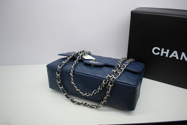 Newest 2012 Chanel Jumbo Double Flaps Bag Royalblue Original Caviar Leather A36097 Silver Newest 2012 Chanel Jumbo Double Flaps Bag Royalblue Original Caviar Leather A36097 Silver