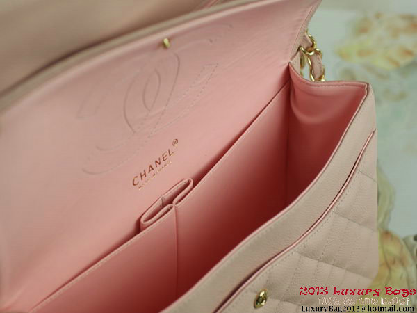 Chanel A01113 Classic Flap Bag Original Cannage Patterns Leather Pink Chanel A01113 Classic Flap Bag Original Cannage Patterns Leather Pink
