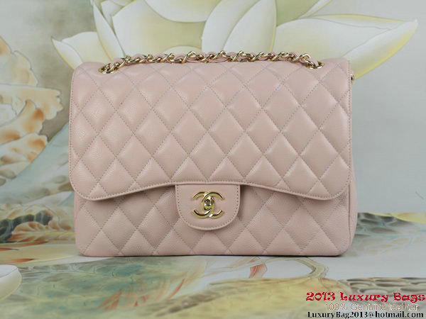 Chanel A01113 Classic Flap Bag Original Cannage Patterns Leather Pink Chanel A01113 Classic Flap Bag Original Cannage Patterns Leather Pink