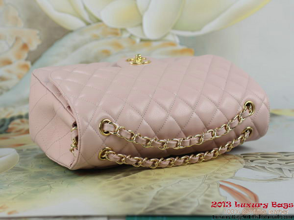 Chanel A01113 Classic Flap Bag Original Cannage Patterns Leather Pink Chanel A01113 Classic Flap Bag Original Cannage Patterns Leather Pink