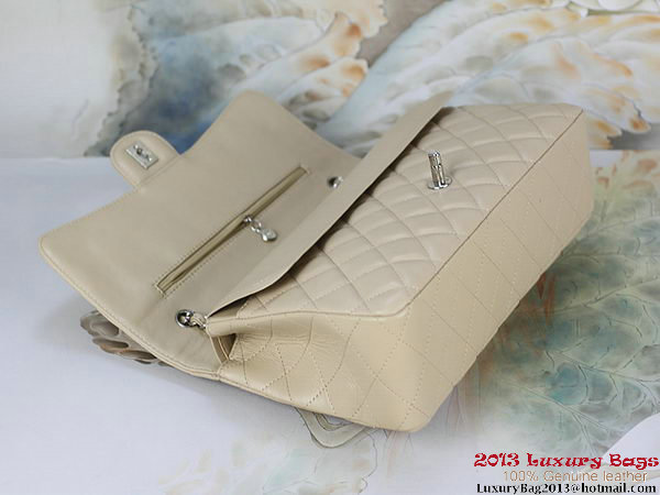 Chanel Classic Flap Bag 1113 Apricot Sheepskin Leather Silver Chanel Classic Flap Bag 1113 Apricot Sheepskin Leather Silver