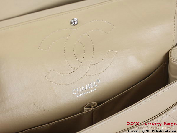 Chanel Classic Flap Bag 1113 Apricot Sheepskin Leather Silver Chanel Classic Flap Bag 1113 Apricot Sheepskin Leather Silver