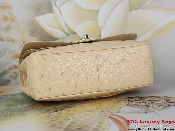 Chanel Classic Flap Bag Apricot Original Cannage Patterns Leather Silver Chanel Classic Flap Bag Apricot Original Cannage Patterns Leather Silver