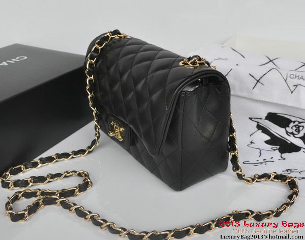 Chanel Classic Flap Bags Black Original Sheepskin Leather A1116 Gold Chanel Classic Flap Bags Black Original Sheepskin Leather A1116 Gold