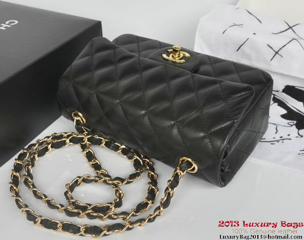 Chanel Classic Flap Bags Black Original Sheepskin Leather A1116 Gold Chanel Classic Flap Bags Black Original Sheepskin Leather A1116 Gold