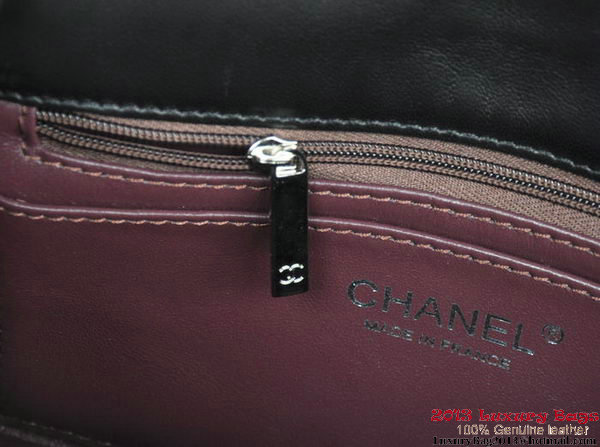 Chanel Classic Flap Bags Black Original Sheepskin Leather A1116 Silver Chanel Classic Flap Bags Black Original Sheepskin Leather A1116 Silver