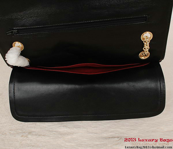 Chanel 1113 Classic Flap Bag Black Sheepskin Gold Chanel 1113 Classic Flap Bag Black Sheepskin Gold