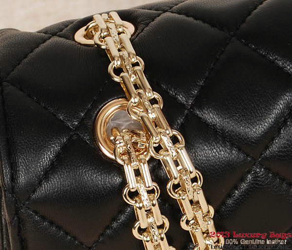 Chanel 1113 Classic Flap Bag Black Sheepskin Gold Chanel 1113 Classic Flap Bag Black Sheepskin Gold
