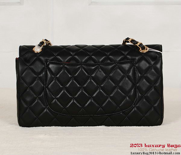 Chanel Classic Flap Bag 1113 Black Sheepskin Gold Chanel Classic Flap Bag 1113 Black Sheepskin Gold