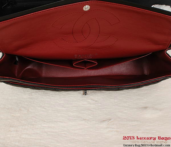 Chanel Classic Flap Bag 1113 Black Sheepskin Silver Chanel Classic Flap Bag 1113 Black Sheepskin Silver