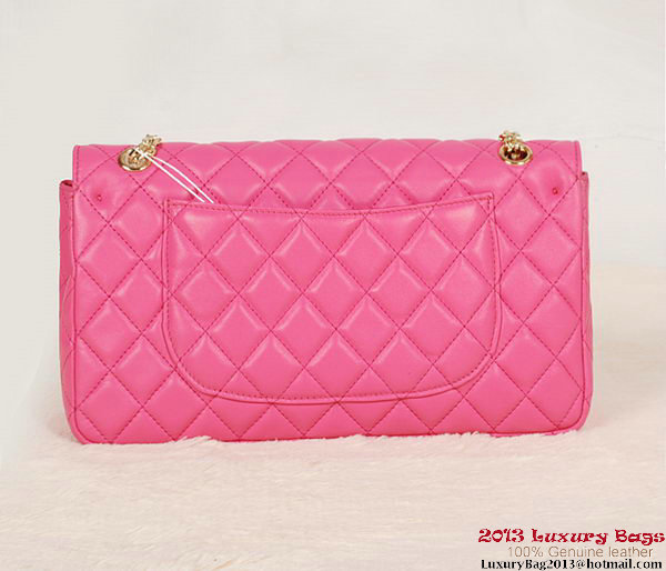 Chanel 1113 Classic Flap Bag Rose Sheepskin Gold Chanel 1113 Classic Flap Bag Rose Sheepskin Gold