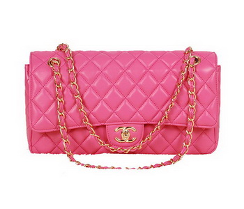 Chanel Classic Flap Bag 1113 Rose Sheepskin Gold Chanel Classic Flap Bag 1113 Rose Sheepskin Gold