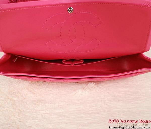Chanel Classic Flap Bag 1113 Rose Sheepskin Silver Chanel Classic Flap Bag 1113 Rose Sheepskin Silver