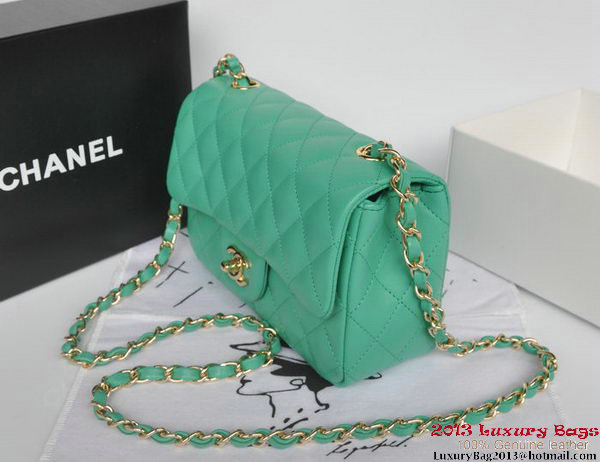 Chanel Classic Flap Bags Green Original Sheepskin Leather A1116 Gold Chanel Classic Flap Bags Green Original Sheepskin Leather A1116 Gold