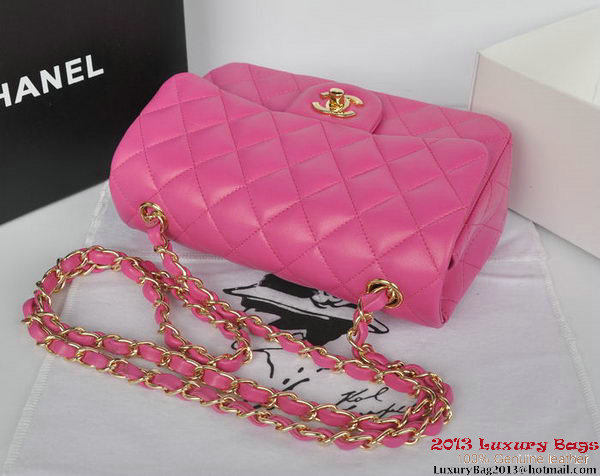 Chanel Classic Flap Bags Rose Original Sheepskin Leather A1116 Gold Chanel Classic Flap Bags Rose Original Sheepskin Leather A1116 Gold