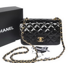 Chanel Classic Flap Bags Black Original Patent Leather A1116 Gold Chanel Classic Flap Bags Black Original Patent Leather A1116 Gold
