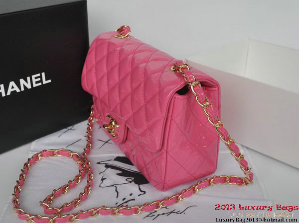 Chanel Classic Flap Bags Rose Original Patent Leather A1116 Gold Chanel Classic Flap Bags Rose Original Patent Leather A1116 Gold
