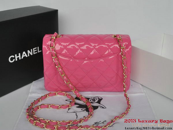 Chanel Classic Flap Bags Rose Original Patent Leather A1116 Gold Chanel Classic Flap Bags Rose Original Patent Leather A1116 Gold