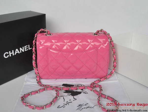 Chanel Classic Flap Bags Rose Original Patent Leather A1116 Silver Chanel Classic Flap Bags Rose Original Patent Leather A1116 Silver