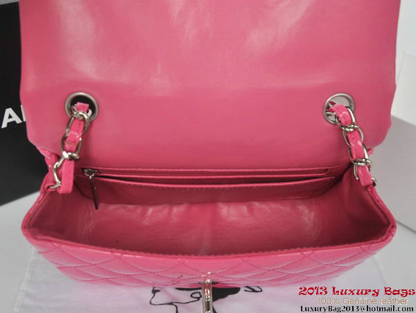 Chanel Classic Flap Bags Rose Original Patent Leather A1116 Silver Chanel Classic Flap Bags Rose Original Patent Leather A1116 Silver