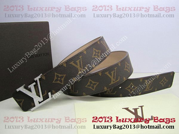 Louis Vuitton Monogram Canvas Belt LV2050 Silver Louis Vuitton Monogram Canvas Belt LV2050 Silver