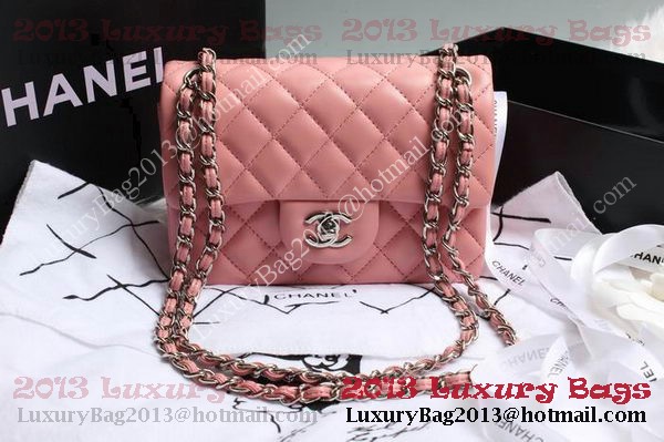 Chanel Classic Flap Bags Pink Original Sheepskin Leather A1116 Silver Chanel Classic Flap Bags Pink Original Sheepskin Leather A1116 Silver
