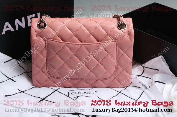 Chanel Classic Flap Bags Pink Original Sheepskin Leather A1116 Silver Chanel Classic Flap Bags Pink Original Sheepskin Leather A1116 Silver