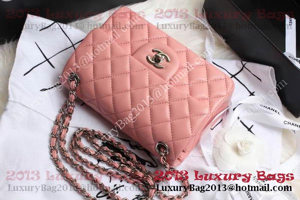 Chanel Classic Flap Bags Pink Original Sheepskin Leather A1116 Silver Chanel Classic Flap Bags Pink Original Sheepskin Leather A1116 Silver