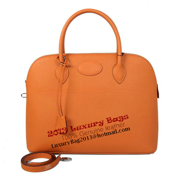 Hermes Bolide 37CM Tote Bags Calf Leather Orange Hermes Bolide 37CM Tote Bags Calf Leather Orange