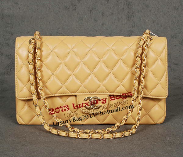 Chanel Classic Flap Bag 1113 Apricot Sheep Leather Gold Chanel Classic Flap Bag 1113 Apricot Sheep Leather Gold