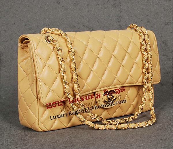 Chanel Classic Flap Bag 1113 Apricot Sheep Leather Gold Chanel Classic Flap Bag 1113 Apricot Sheep Leather Gold