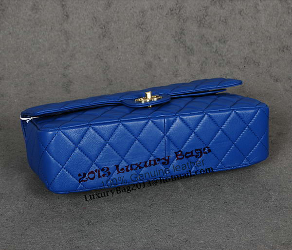 Chanel Classic Flap Bag 1113 RoyalBlue Sheep Leather Gold Chanel Classic Flap Bag 1113 RoyalBlue Sheep Leather Gold