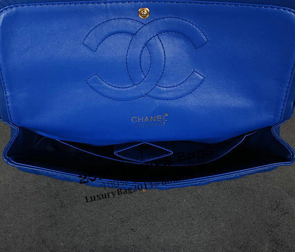 Chanel Classic Flap Bag 1113 RoyalBlue Sheep Leather Gold Chanel Classic Flap Bag 1113 RoyalBlue Sheep Leather Gold