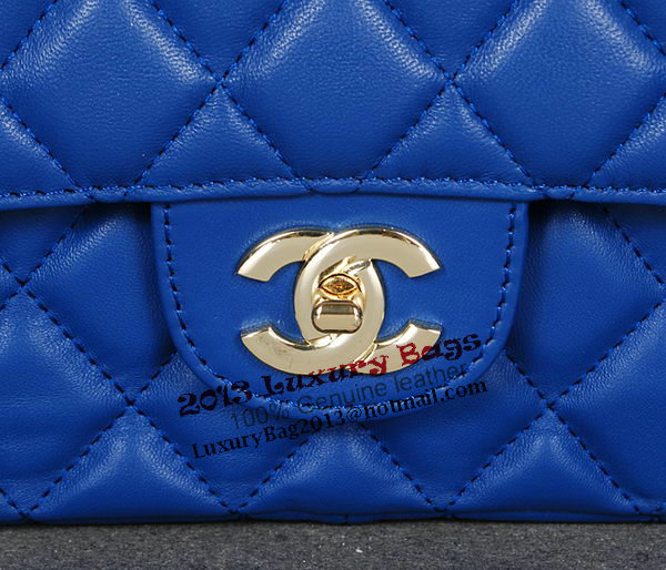 Chanel Classic Flap Bag 1113 RoyalBlue Sheep Leather Gold Chanel Classic Flap Bag 1113 RoyalBlue Sheep Leather Gold