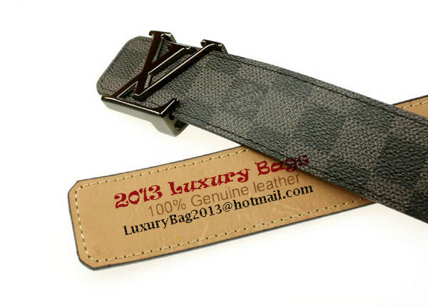 Louis Vuitton Damier Graphite Canvas Belt LV2067 Black Louis Vuitton Damier Graphite Canvas Belt LV2067 Black