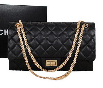 Chanel A30227 Black Sheepskin Leather Jumbo Flap Bags Gold Chanel A30227 Black Sheepskin Leather Jumbo Flap Bags Gold