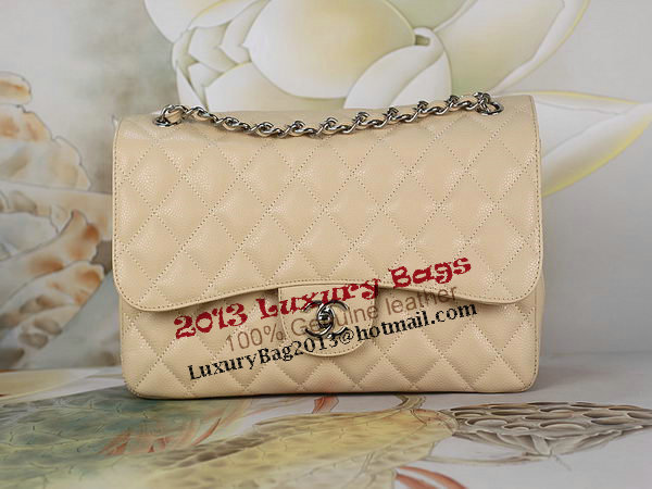 Chanel Classic Flap Bag 1113 Apricot Original Cannage Pattern Leather Silver Chanel Classic Flap Bag 1113 Apricot Original Cannage Pattern Leather Silver