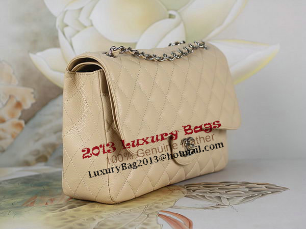Chanel Classic Flap Bag 1113 Apricot Original Cannage Pattern Leather Silver Chanel Classic Flap Bag 1113 Apricot Original Cannage Pattern Leather Silver