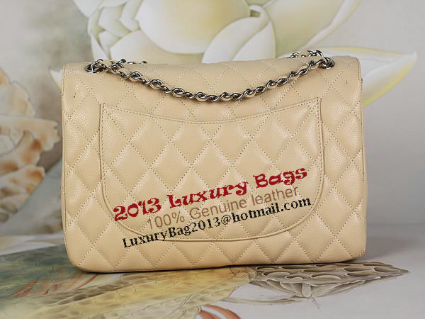 Chanel Classic Flap Bag 1113 Apricot Original Cannage Pattern Leather Silver Chanel Classic Flap Bag 1113 Apricot Original Cannage Pattern Leather Silver