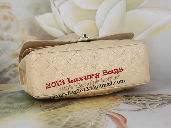 Chanel Classic Flap Bag 1113 Apricot Original Cannage Pattern Leather Silver Chanel Classic Flap Bag 1113 Apricot Original Cannage Pattern Leather Silver