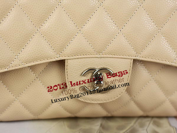 Chanel Classic Flap Bag 1113 Apricot Original Cannage Pattern Leather Silver Chanel Classic Flap Bag 1113 Apricot Original Cannage Pattern Leather Silver