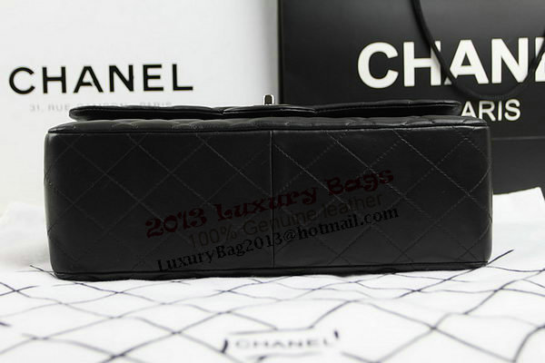 Chanel Classic Flap Bag 1113 Black Original Sheepskin Leather Silver Chanel Classic Flap Bag 1113 Black Original Sheepskin Leather Silver