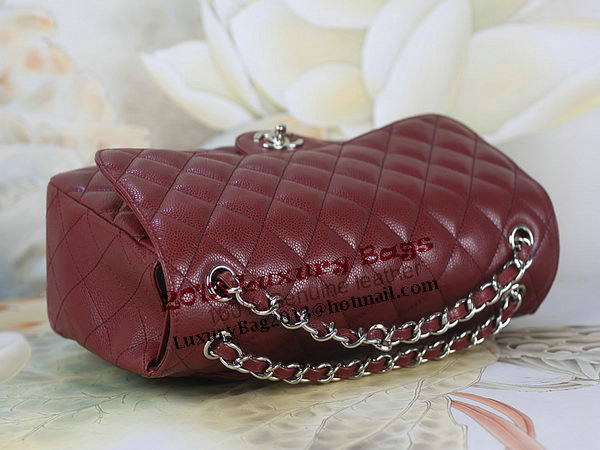 Chanel Classic Flap Bag 1113 Burgundy Original Cannage Pattern Leather Silver Chanel Classic Flap Bag 1113 Burgundy Original Cannage Pattern Leather Silver