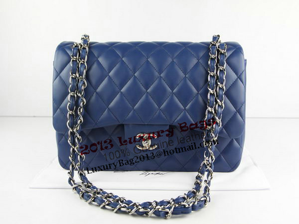 Chanel Classic Flap Bag 1113 RoyalBlue Original Sheepskin Leather Silver Chanel Classic Flap Bag 1113 RoyalBlue Original Sheepskin Leather Silver