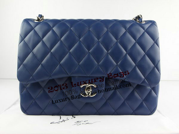 Chanel Classic Flap Bag 1113 RoyalBlue Original Sheepskin Leather Silver Chanel Classic Flap Bag 1113 RoyalBlue Original Sheepskin Leather Silver