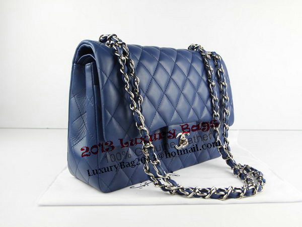 Chanel Classic Flap Bag 1113 RoyalBlue Original Sheepskin Leather Silver Chanel Classic Flap Bag 1113 RoyalBlue Original Sheepskin Leather Silver