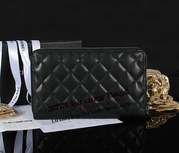Chanel Matelasse Original Leather Zip Around Wallet A48982 Black Chanel Matelasse Original Leather Zip Around Wallet A48982 Black